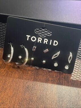 torrid Silver Crystal Multi-Pair Earring Set B2